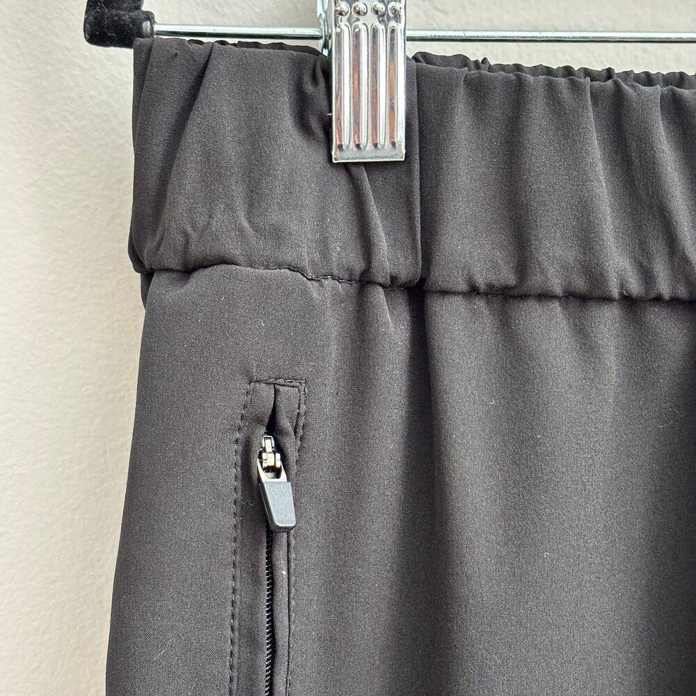 Black Lightweight Stretchy Elastic Waist Jogger Style Work Pants Women's Size L - Picture 3 of 8